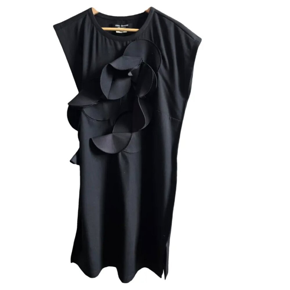 junya watanabe 100% wool black dress